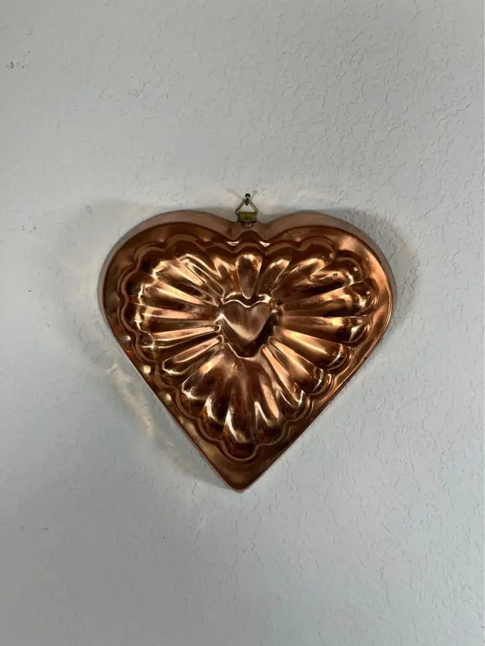 Vintage Copper Heart Cake Mold